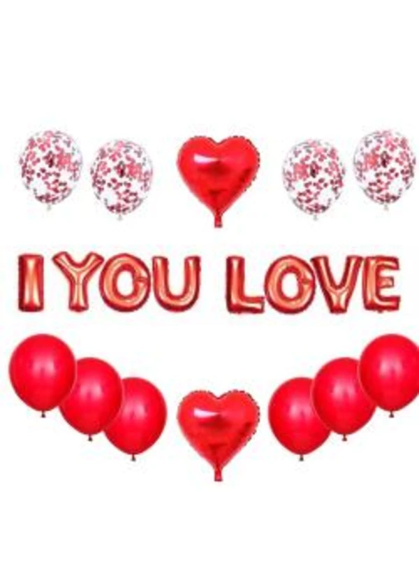 Sevgililer Günü Dekarasyon Süsleme Seti Kırmızı  23 Parça