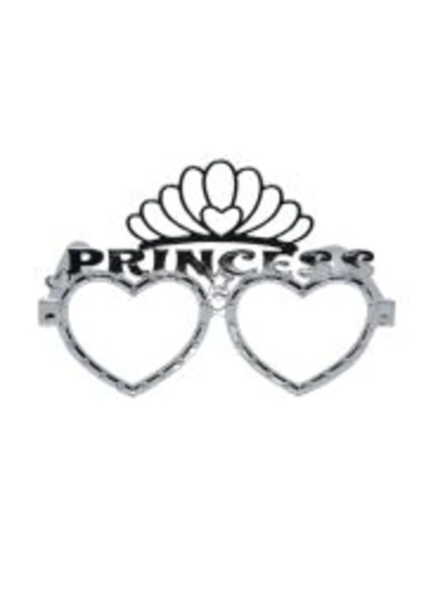 Prenses Temalı Gümüş Parti Gözlüğü