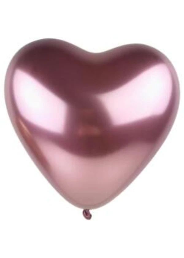 Krom Rose Gold Kalp Balon 5'li Paket