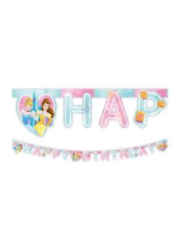 Disney Princess Temalı Happy Birthday Harf Banner