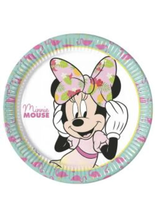 Minnie Tropical Karton Tabak 23cm 8'li