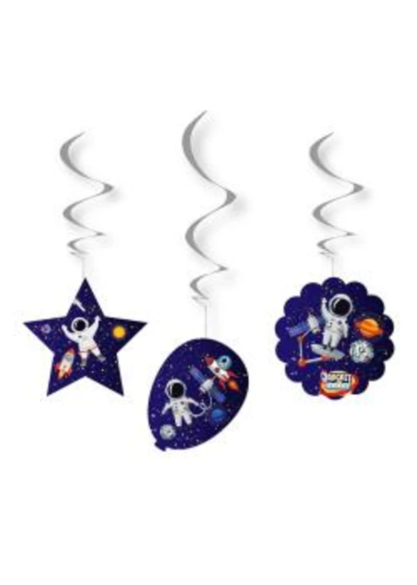 Uzay Temalı Tavan Süs Seti 6'lı
