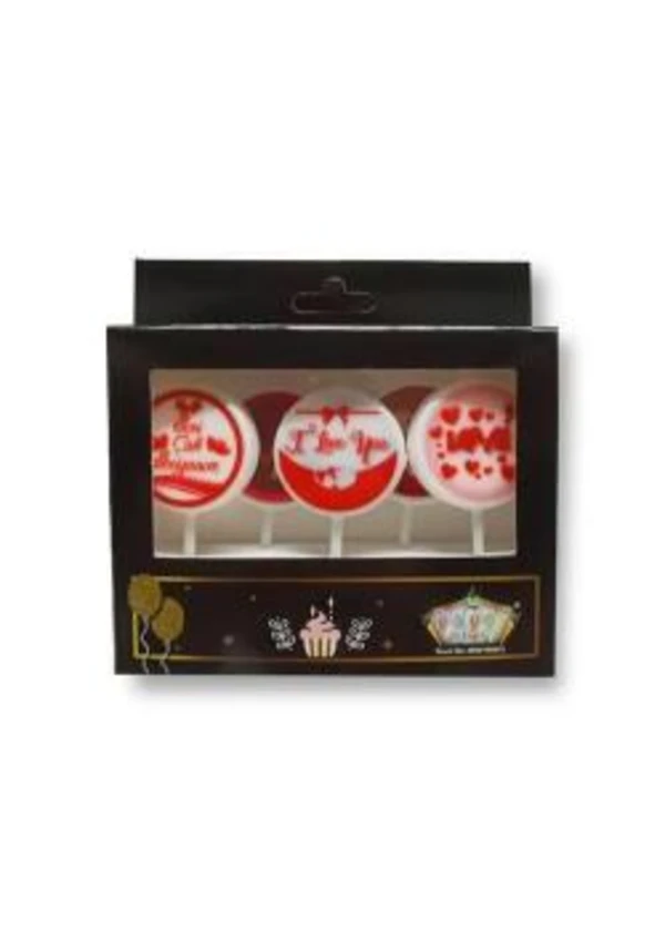 Beyaz Seni Çok Seviyorum Temalı Mum Seti 5'li