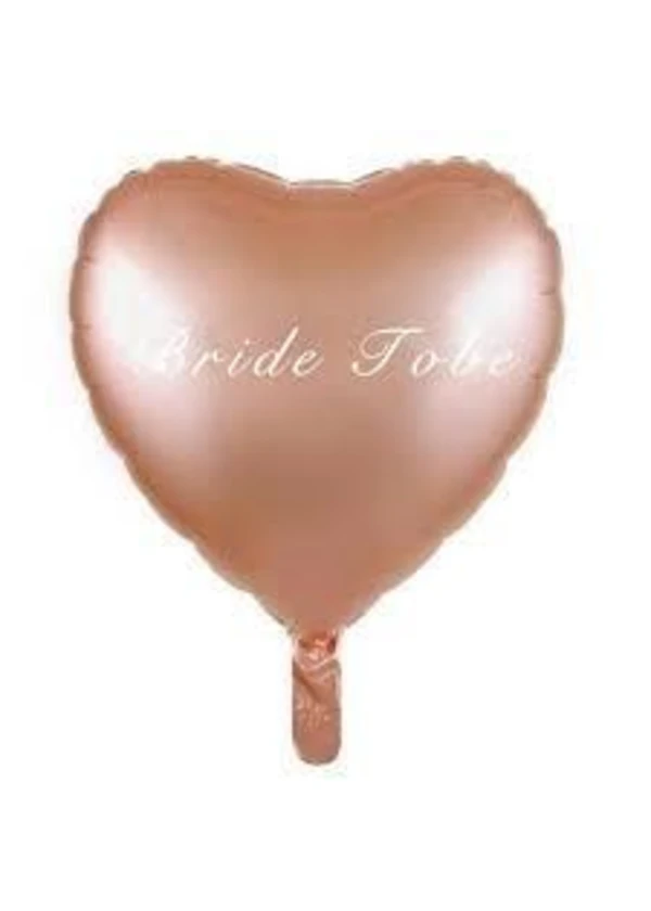 Bride To Be Baskılı Rose Gold Kalp Folyo Balon 18 inç