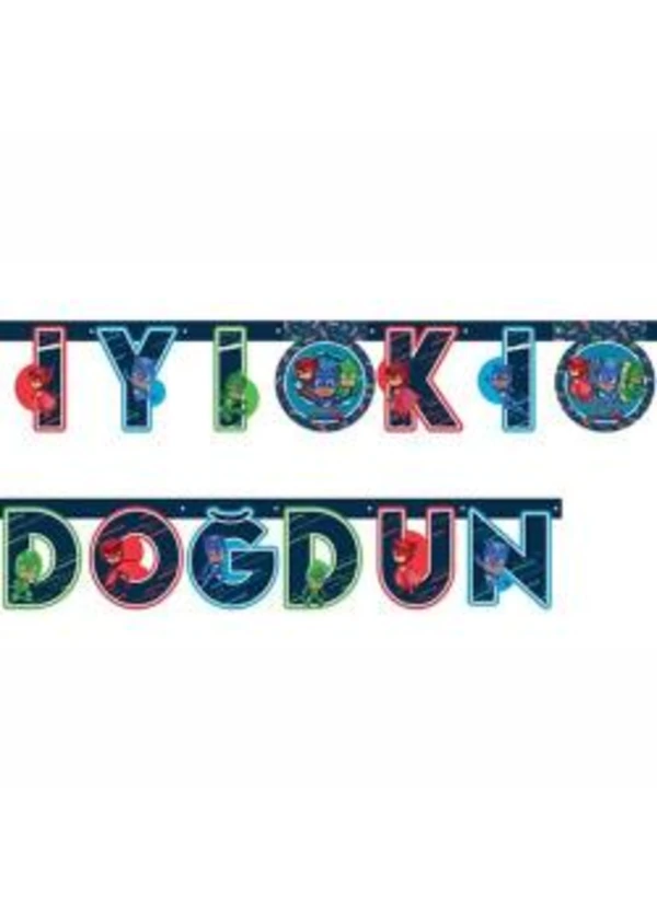 Pj Maskeliler İyi ki Doğdun Harf Banner 