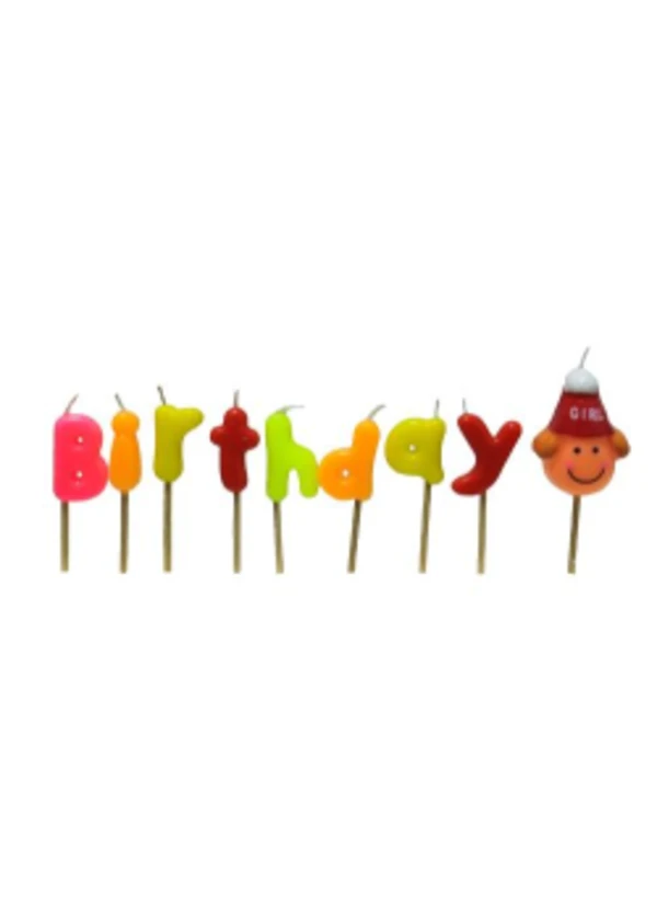 Birthday Temalı Kürdan Mum Seti