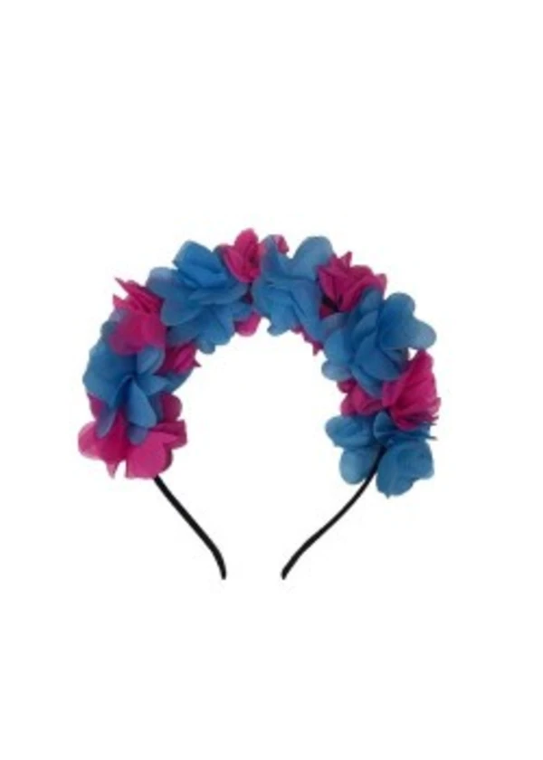 Cinsiyet Partisi Fuşya Çiçekli Taç