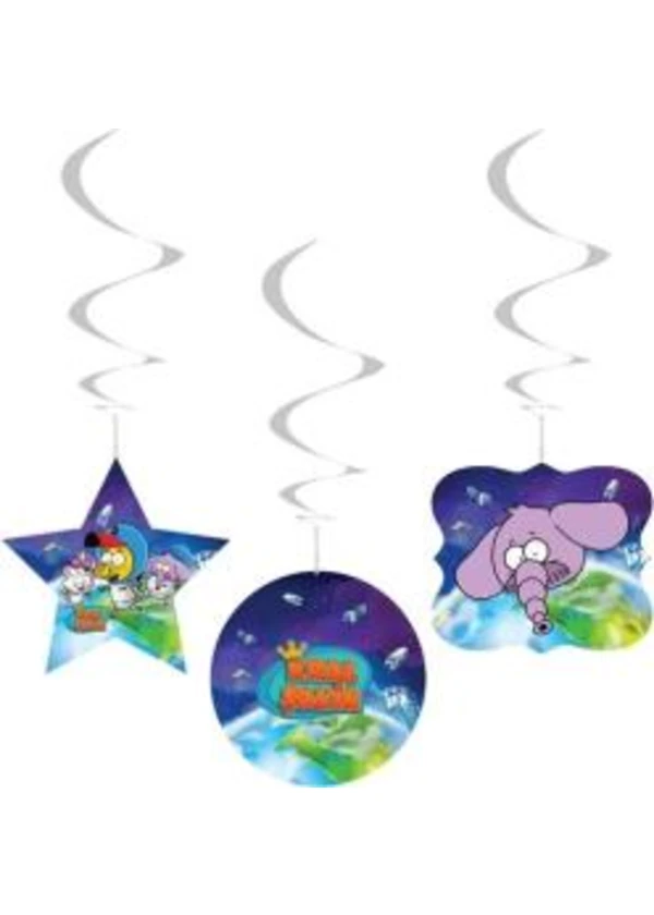 Kral Şakir Uzayda Tavan Asma Süs Seti 6'lı