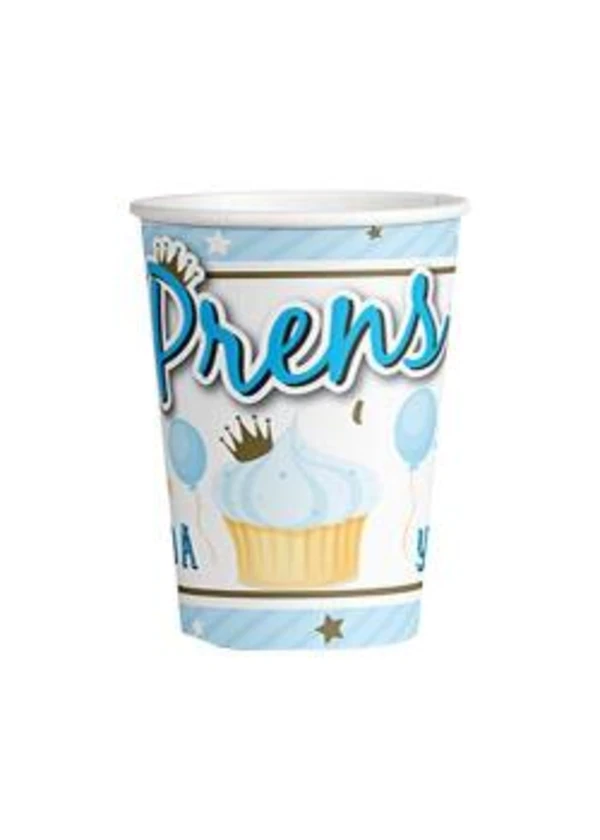 Prens 1 Yaşında Karton Bardak 8'li