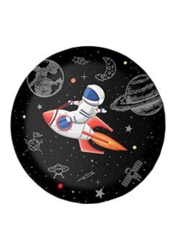 Uzay Temalı Karton Tabak 8'li