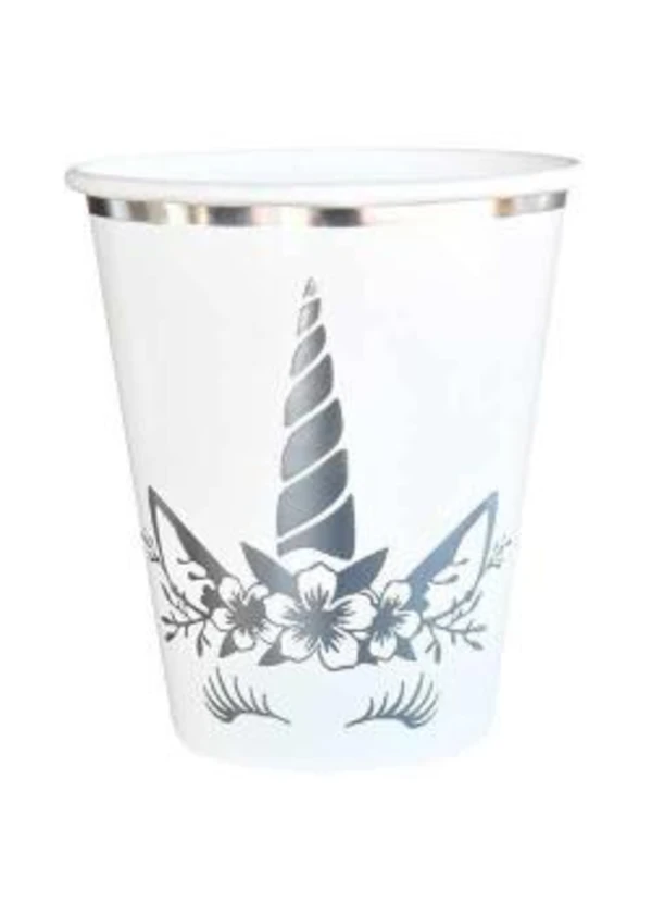 Unicorn Gümüş Karton Bardak 6'lı