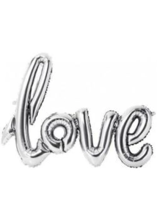 Gümüş Love  Folyo Balon 36x54cm