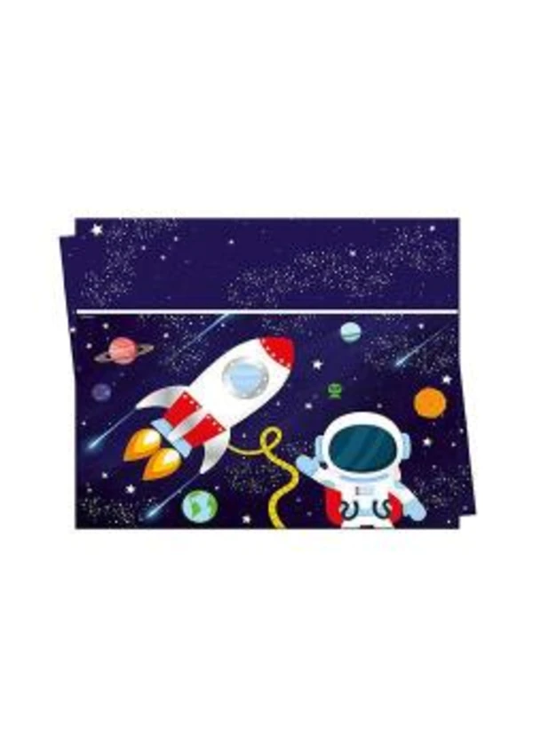 Uzay Temalı Plastik Masa Örtüsü 120x180