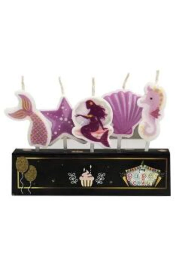 Deniz Kızı Temalı Mum Seti 5'li