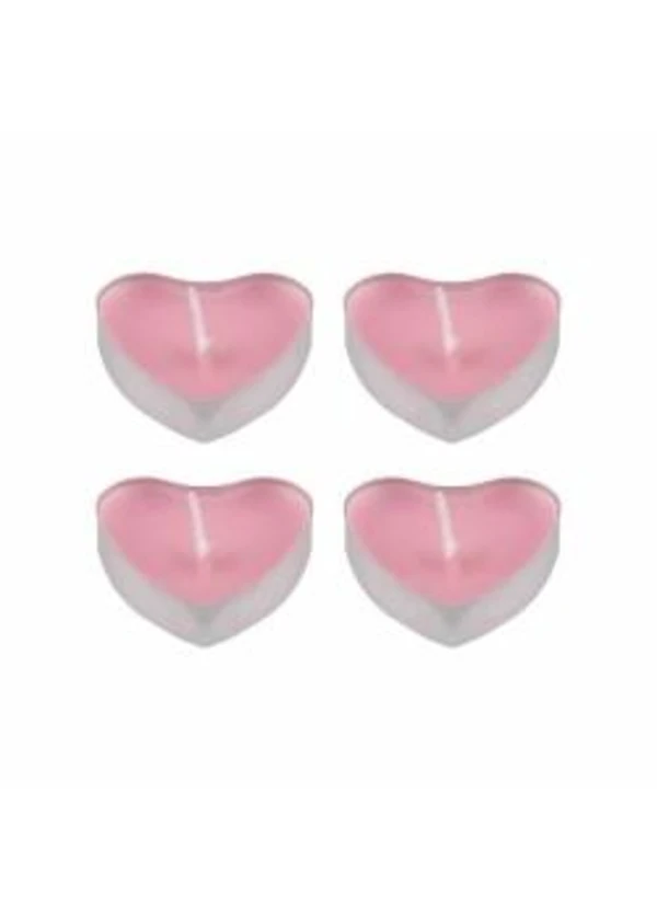 Pembe Kalp Tealight Mum 50'li