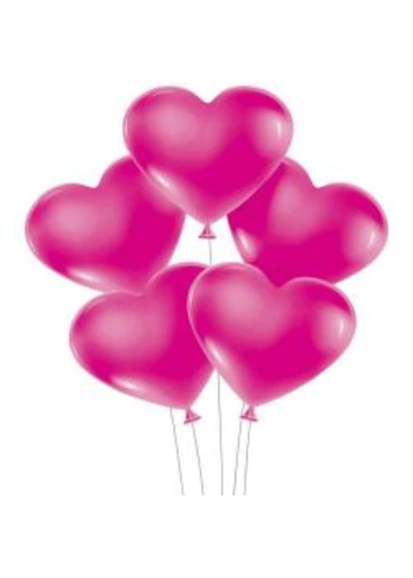 Fuşya Kalp Balon 100'lü Paket