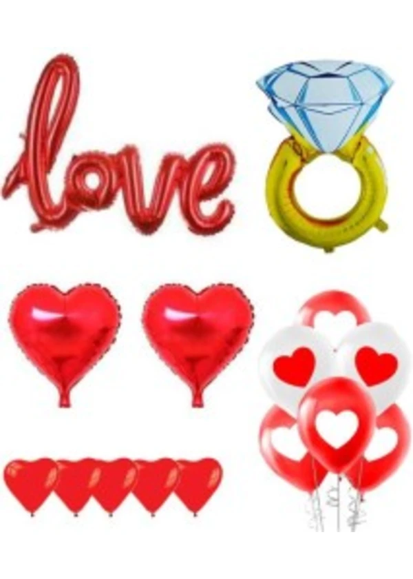 Sevgililer Günü Dekarasyon Seti 15 Parça