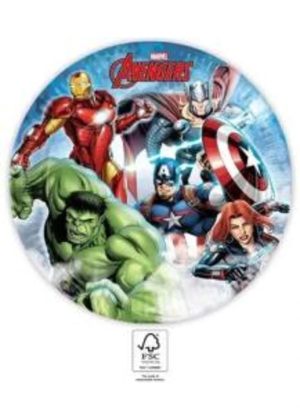 Avengers Temalı Karton Tabak 8'li