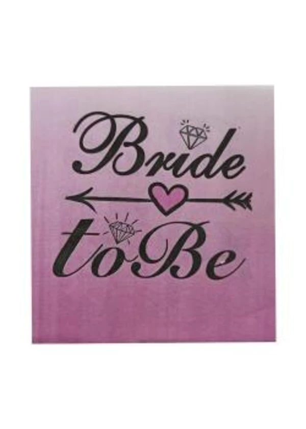 Bride To Be Siyah Peçete 20'li