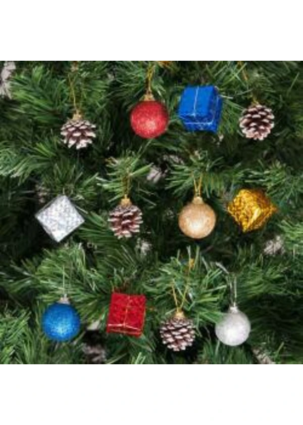 Yılbaşı Çam Ağacı Kozalaklı Süs Seti 12'li