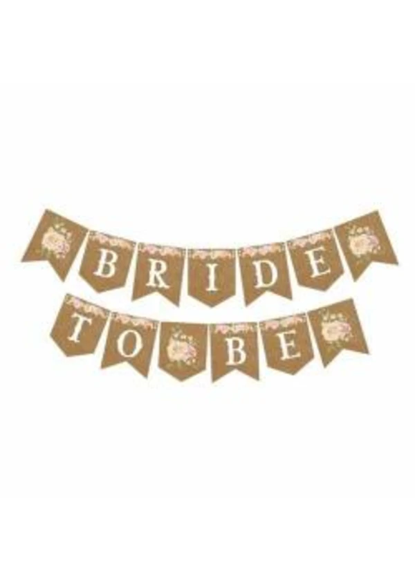 Bride To Be ZikZak Harf Banner