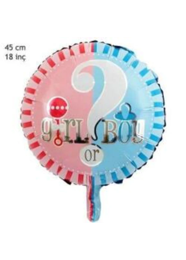 Girl or Boy Cinsiyet Belirleme Folyo Balon 45cm