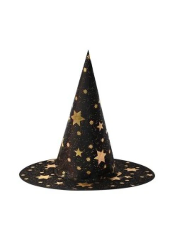 Yıldız Desenli Cadılar Bayramı Şapkası