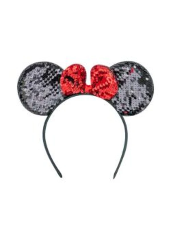 Minnie Mouse Pullu Siyah Taç