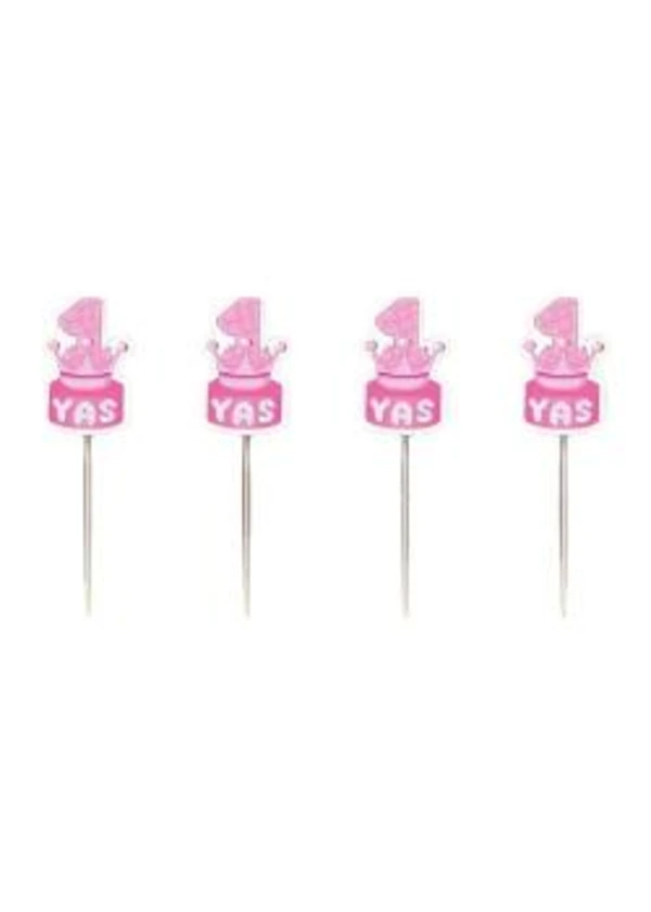 1 Yaş Taçlı Pembe Kürdan 20'li