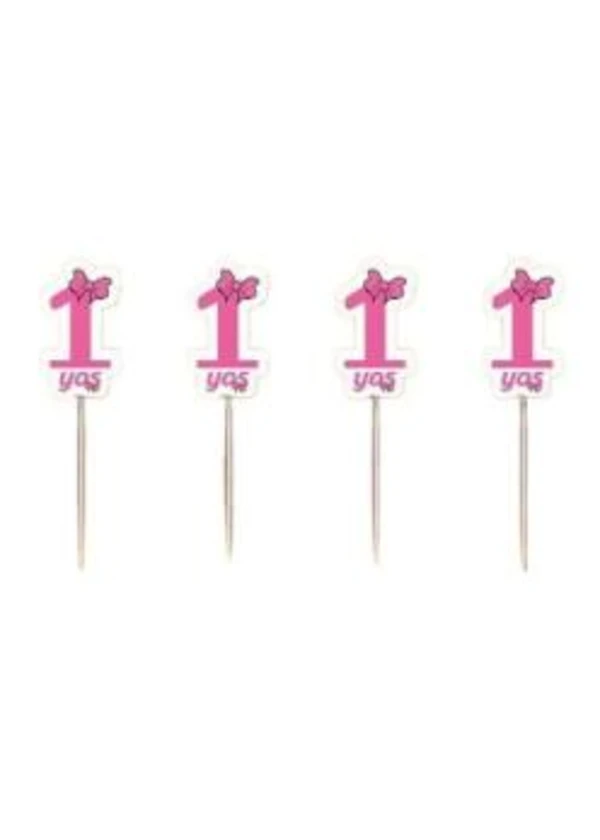 1 Yaş Pembe Papyonlu Kürdan 20'li