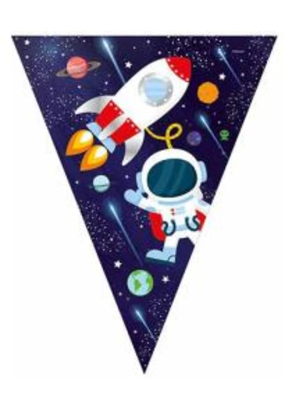 Uzay Temalı Kozmik Galaksi Üçgen Flama