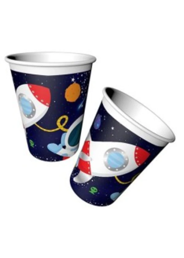 Uzay Temalı Kozmik Galaksi Bardak 8'li