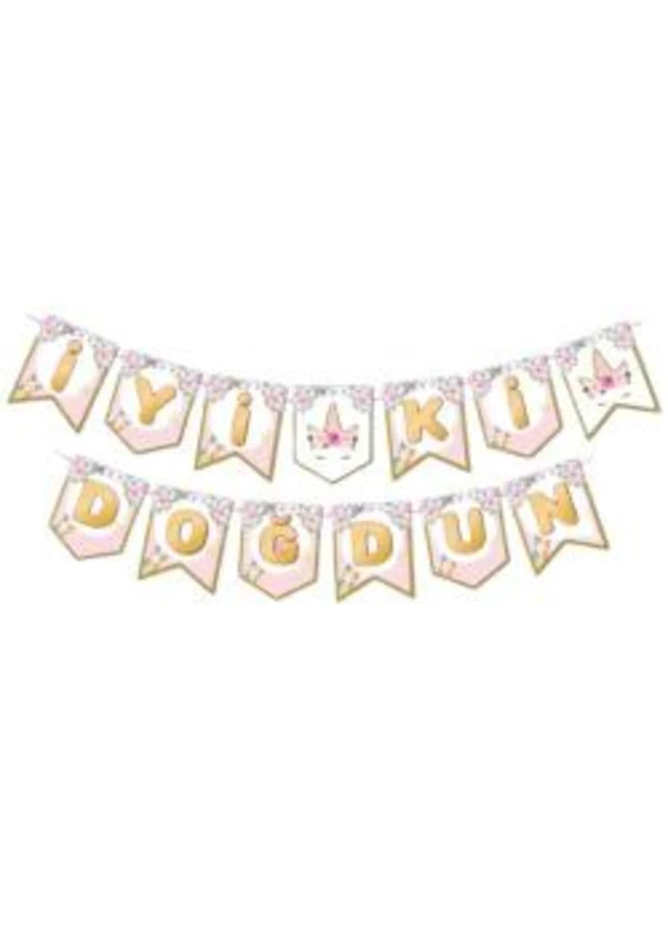 Unicorn İyi ki Doğdun Harf Banner