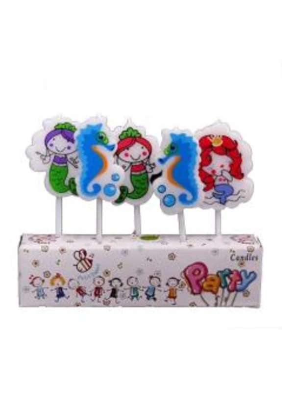 Deniz Hayvanları Temalı Mum Seti 5'li