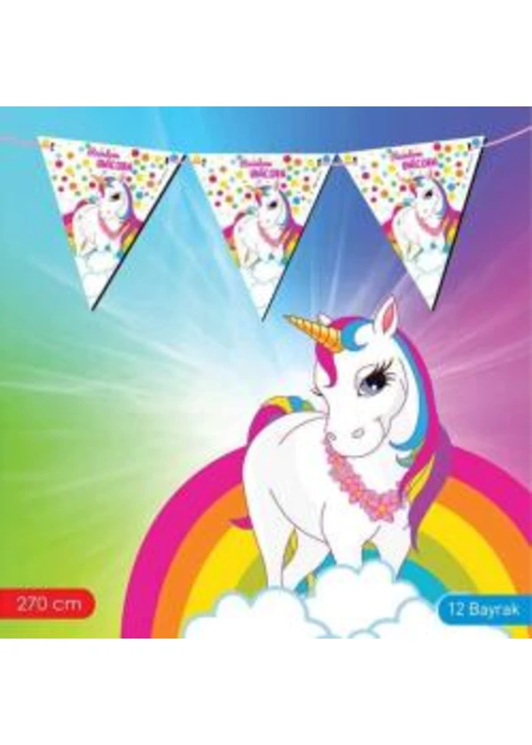 Unicorn Rainbow Üçgen Flama