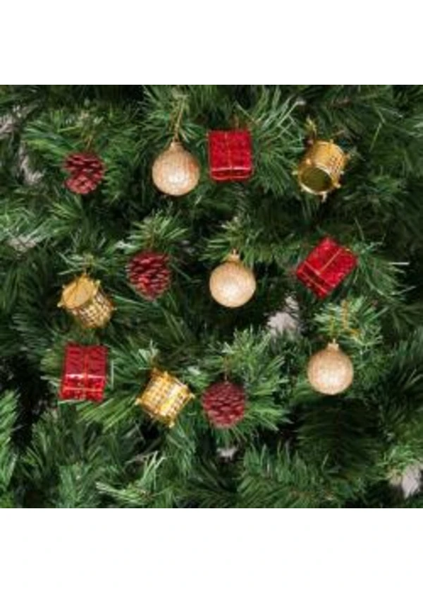 Yılbaşı Ağacı Süsleme Seti Lüks 3 Renk 12'li