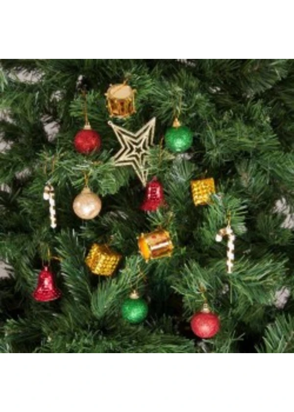 Yılbaşı Ağacı Süsleme Seti Şeker Bastonlu Lüks Altın 27'li