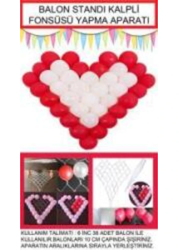 Pratik Kalp Şekilli Balon Yapma Standı