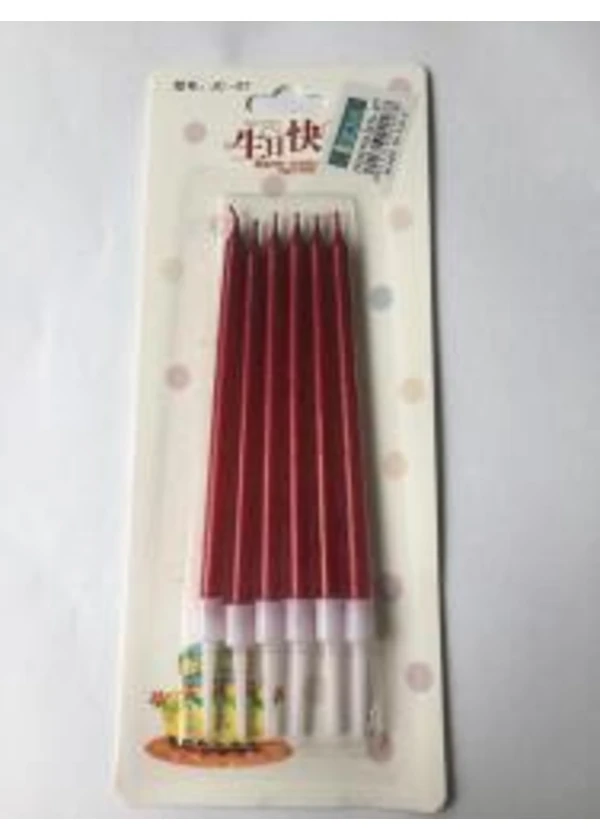 12cm Kırmızı Çubuk Mum 6'lı