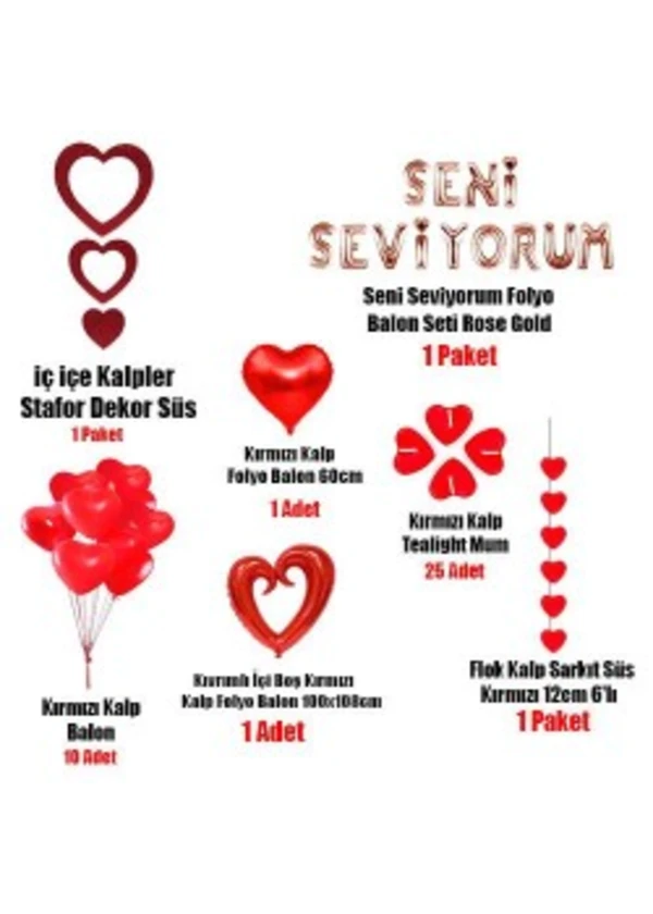 Sevgiliye Sürpiz Evlenme Teklifi Süsleme Seti