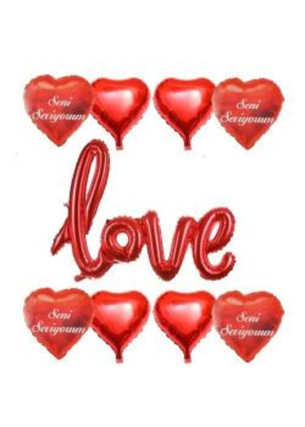 Love Folyo Balon Seti 8'li