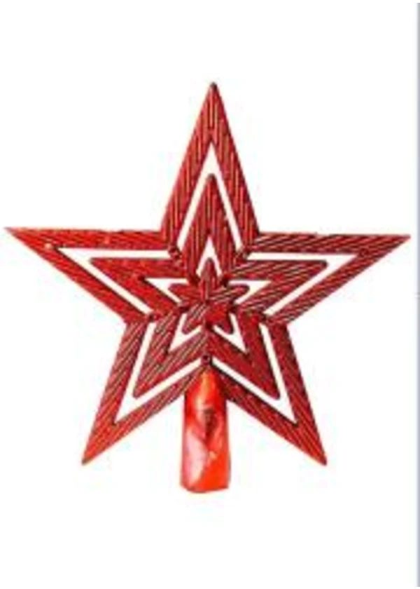 Yılbaşı Kırmızı Simli Çam Ağacı Tepeliği 20cm