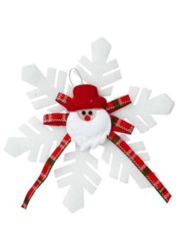 Yılbaşı Noel Baba Dekorlu Kar Tanesi 20cm