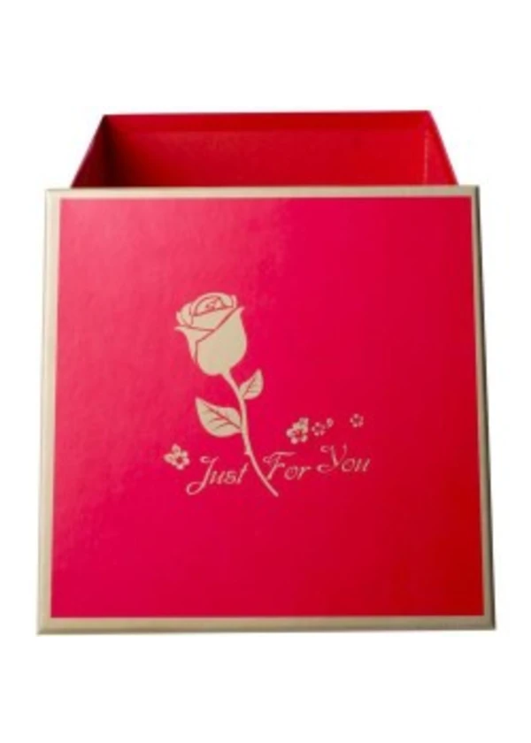 Kırmızı Flowers Hediye Kutusu 16X19X19cm