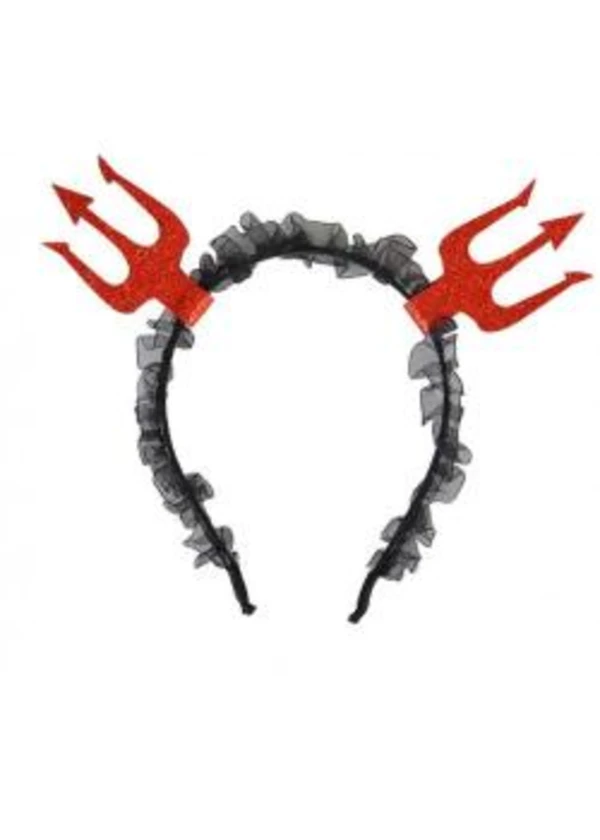 Cadılar Bayramı (Halloween) Şeytan Çatallı Taç
