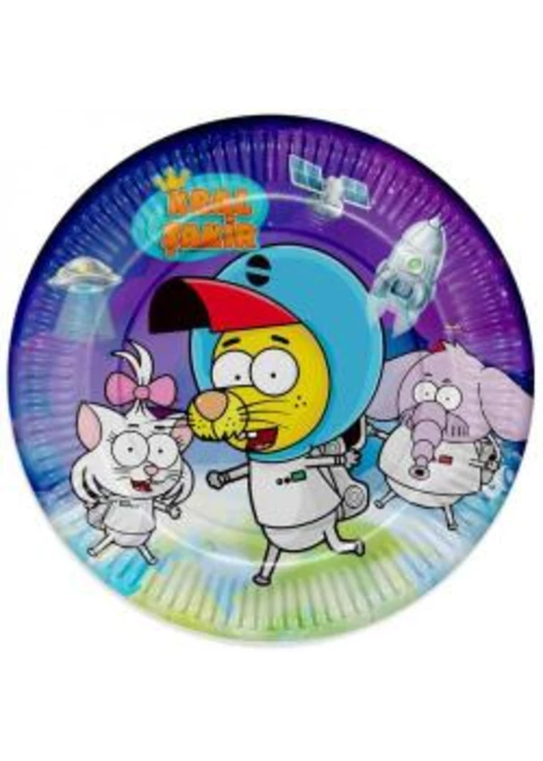 Kral Şakir Uzayda Karton Tabak 8'li