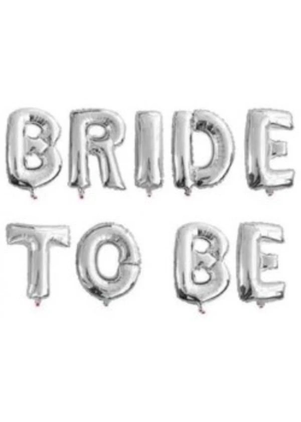 Bride To Be Gümüş Folyo Balon Seti