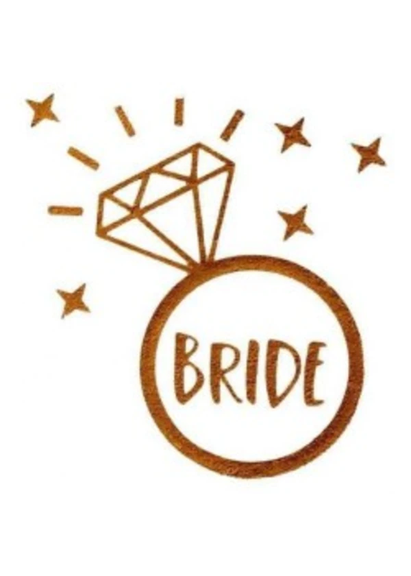 Bride Tek Taş Altın Dövme 10'lu