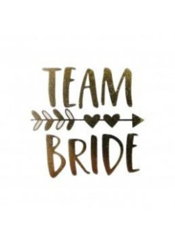 Team Bride Kalp Vuran Ok Altın Dövme 10'lu