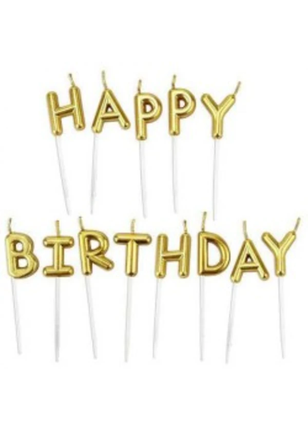 Happy Birthday Altın Mum Seti